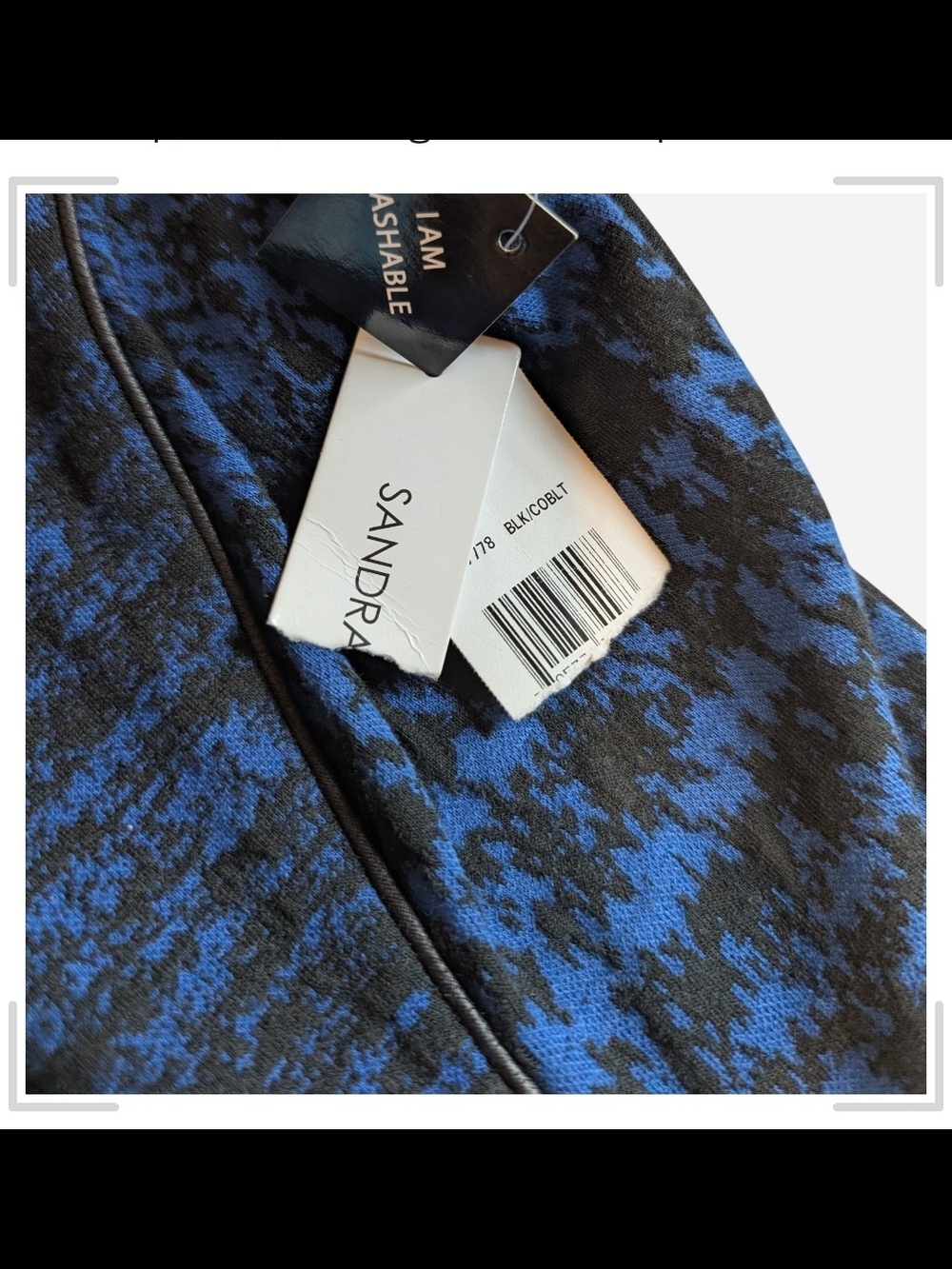 Sandra Darren Blue & Black Fit-and-Flare Mini Dress - Picture 5 of 9